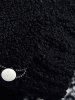 Paisley Pattern Fluffy Teddy Hooded Jacket -  