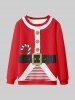Kids Christmas 3D Print Flocking Lined Sweatshirt -  