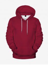 Kids Fleece Lining Kangaroo Pocket Hoodie -  