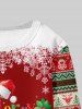 Sweat-shirt de Noël Graphique Lettre Flocon de Neige pour Enfants - Rouge 110