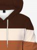 Kids Colorblock Front Pocket Fleece Lining Hoodie -  