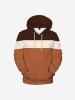 Kids Colorblock Front Pocket Fleece Lining Hoodie -  