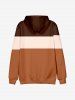 Kids Colorblock Front Pocket Fleece Lining Hoodie -  