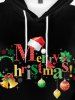 Mens Snowflake Letter Print Graphic Christmas Hoodie -  
