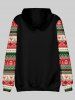 Mens Snowflake Letter Print Graphic Christmas Hoodie -  