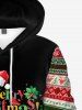 Mens Snowflake Letter Print Graphic Christmas Hoodie -  