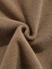 Solid Color Fuzzy Polar Fleece Cargo Pants -  