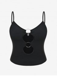 Plus Size O-ring Cutout Cropped Camisole -  