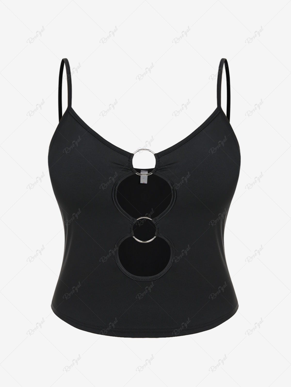 Chic Plus Size O-ring Cutout Cropped Camisole  