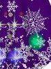 Chemise de Noël à Imprimé Flocon de Neige Bandoulière Plissée 3D Cadeau de Grande Taille - Pourpre  1X | US 14-16