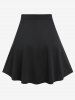 Plus Size Plaid Zipper Mini A Line Skirt -  