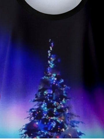 Kids Christmas Tree Printed Ombre Tee Dress