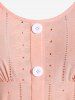 Plus Size Broderie Anglaise Cape Sleeve T-shirt -  