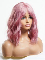 Light Pink Bob Shoulder-length Wavy Synthetic Wig -  