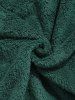 PARIS Embroidered Fuzzy Faux Fur Hoodie -  