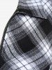 Plus Size Full Zipper Plaid Shirt -  