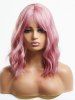 Light Pink Bob Shoulder-length Wavy Synthetic Wig -  