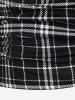Plus Size Checked Camisole and Hooded Cable Knit Cropped Cardigan -  
