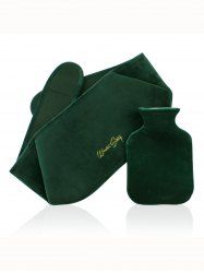 Ensemble Ceinture de Protection et Housse en Tissu et Sac à Eau Chaude 1000ML - Vert profond 