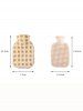 Plaid Cloth Cover and Water-filled Hot Water Bottle Set -  