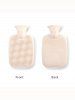 Winter Warm Checkerboard Plush Cloth Cover and Hot Water Bag Set -  