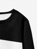 Sweat-shirt en Blocs de Couleurs pour Enfants - Noir 130