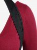 Robe Semi-Formelle Croisée en Deux Couleurs de Grande Taille - Noir 3X | US 22-24