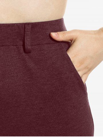 Plus Size Wide Leg Pull On Pants with Pockets