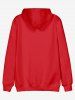 Mens Christmas 3D Print Front Pocket Flocking Lined Hoodie -  