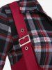 Plus Size Plaid Handkerchief 2 in 1 Top -  
