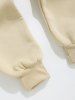 C'EST LA VIE PARIS Letter Printed Drawstring Fleece-lined Sports Jogger Pants -  