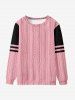 Sweat-shirt Pull-Over à Imprimé 3D Bicolore Pour Enfants - Rose clair 140