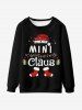 Kids Christmas Hat Letters Printed Graphic Sweatshirt -  