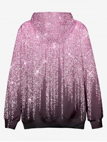 Sweat à Capuche Victoria's Secret PINK Violet Argenté – Taille XL (Grande Taille)