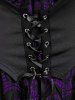 Gothic Skull Lace Overlay Lace-up Asymmetrical Sleeveless Midi Dress -  