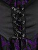 Gothic Skull Lace Overlay Lace-up Asymmetrical Sleeveless Midi Dress -  