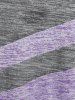 T-shirt à Capuche Teinté en Blocs de Couleurs de Grande Taille - Violet clair 1X