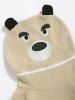 Cartoon Bear Shape Faux Sherpa Fuzzy Hoodie -  