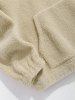 Cartoon Bear Shape Faux Sherpa Fuzzy Hoodie -  