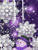 Kids Christmas Snowflake Snowman Print Fleece Lining Hoodie -  