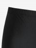 Maillot de Bain Tankini Imprimé Grande Taille - Noir 5X