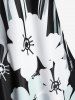 Maillot de Bain Tankini Imprimé Grande Taille - Noir 5X