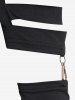 Plus Size Skew Collar Laser Cut Cinched Ruched Detachable Sleeve Top -  