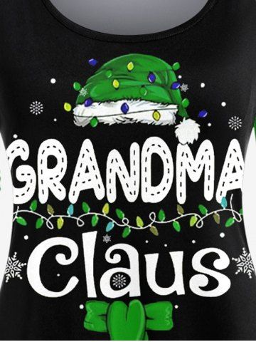Plus Size Raglan Sleeve Graphic Print Christmas T-shirt
