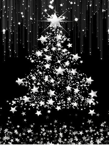 Plus Size Christmas Tree Stars Print T-shirt