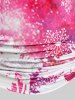 Plus Size Cinched Snowflake Elk Print Christmas T-shirt -  