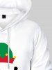 Men Letters Printed Front Pocket Christmas Pullover Hoodie -  
