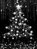 Plus Size Christmas Tree Stars Print T-shirt -  
