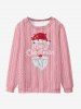Sweat-shirt à Motif de Noël 3D à Manches Longues pour Enfants - Rose Léger  110