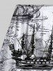 Gothic Nautical Map Print A Line Skirt -  